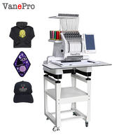 Nouvelle machine à broder 3D VanePro à tête unique pour sacs et casquettes, 15 aiguilles, machine d'impression de T-shirts, moteur pour usage domestique et petites entreprises
