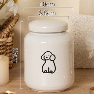 Elite keramik cetakan cakar hewan peliharaan guci merah kremasi menarik kremasi kenang-kenangan untuk kucing dan anjing tempat abu logam - Product Image 6