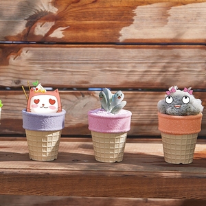 Chậu Trồng Hoa Bằng Gốm Đáng Yêu Trong Nhà Dễ Thương Độc Đáo Chậu Hoa Kem, Chậu Gốm Cho Cây Trong Nhà Dễ Thương - Product Image 3