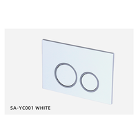 Panel Tombol Hitam Matte untuk Kloset Tersembunyi, Tombol Bulat ABS untuk Tangki Air, Panel Flush dengan Desain Modern Dual-Flush