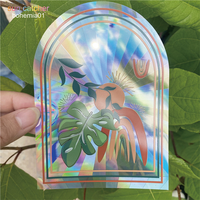 PVC 3D Arco Iris Sun Catcher pegatinas de pared gato oso nave espacial planeta Suncatcher autoadhesivo ventana pegatinas habitación decoración del hogar