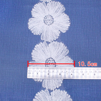 Garniture en dentelle blanche brodée personnalisée de haute qualité, en polyester écologique et durable, pour chaussures et sacs sexy