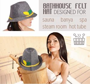 Chapeau de sauna unisexe en laine avec logo brodé 3D personnalisé - Product Image 5