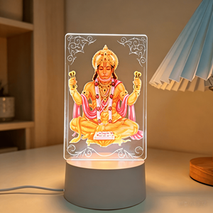 3D Night LED Display Base Acrylic USB Light up Bracket for Bedroom Decorative Lighting <b>Square</b> Shape for Nighttime Display - Product Image 4