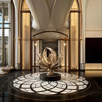 Carrelage de sol de luxe en marbre noir pour hall d'entrée, motif mosaïque, design de sol en marbre noir et blanc, images de carrelage en marbre