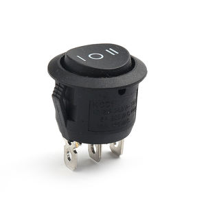 Interrupteur à bascule ZhaoFa KCD1 2P 10A 125VAC rouge et vert avec LED, matériau PA66/PC, IP12, fonction marche/arrêt, certifié CE, 10 000 cycles - Product Image 1