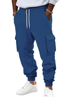 Pantalon de survêtement cargo épais pour homme Pantalon baggy de sport Jogger Poches Plus Size Winter Active Bottoms Street Style Fashion Joggers