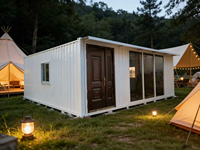 Structure de maison conteneur galvanisée, murs isolés, revêtement de sol SPC, entièrement fini, boutique modulaire préfabriquée de luxe, kiosque conteneur