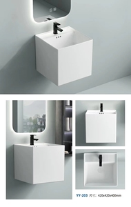 Lavabos suspendus Éviers muraux en céramique Grand évier mural - Product Image 6