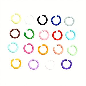 Zinc Alloy Handcrafted Open Jump Rings - DIY Jewelry Making Supplies for Events - Product Image 2