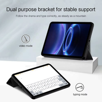 Anryque pour Redmi Pad 2 SE 9.7 pouces 2026 – Étui pliable ultra-fin en cuir PU et silicone souple avec support, fonction veille/réveil automatique, antichoc