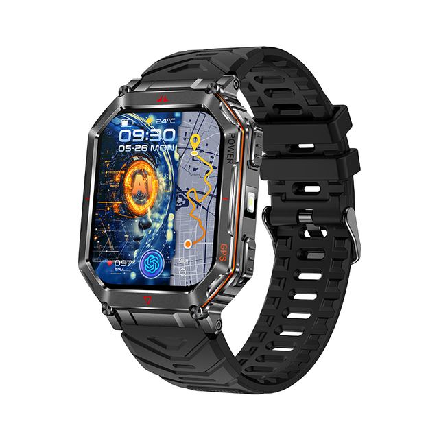 Outdoor KR92 Smart Watch 2026 New with GPS Altitude Pressure Compass Flashlight AI Dial GPT 3ATM Waterproof Sports Watches Reloj