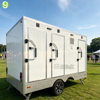 Remorque de toilettes mobiles de luxe Goeasy pour événements et usage commercial, toilettes portables à vendre