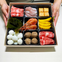 Récipient alimentaire plateau Sushi boîtes d'emballage japonais fruits gâteau boîtes à emporter Togo en bois biodégradable jetable 32 oz couvercle BPA