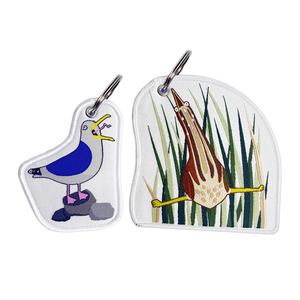 Khuyến mại lưu niệm tùy chỉnh hai mặt thêu máy bay Keychain vải Keychain Anime thêu máy bay phản lực thẻ FO Ba lô - Product Image 4