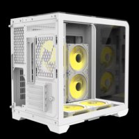 AntarcChill New Full View Mini-ITX Gaming Computer Case Three Side Panels Tempered Glass With Temperature Display PC Case