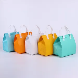 Cheap nonwoven aluminium foil thermal bag Food delivery cooler bag custom