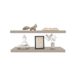Étagère flottante Dallas Taupe pour étagère murale et présentoir de salon - Product Image 4