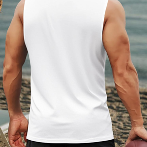 Canotta Casual da <span class=keywords><strong>Uomo</strong></span> Nera con Collo Rotondo Senza Maniche, Trendy per Uscite, Palestra, Allenamenti Estivi, Abbigliamento Casual - Product Image 3