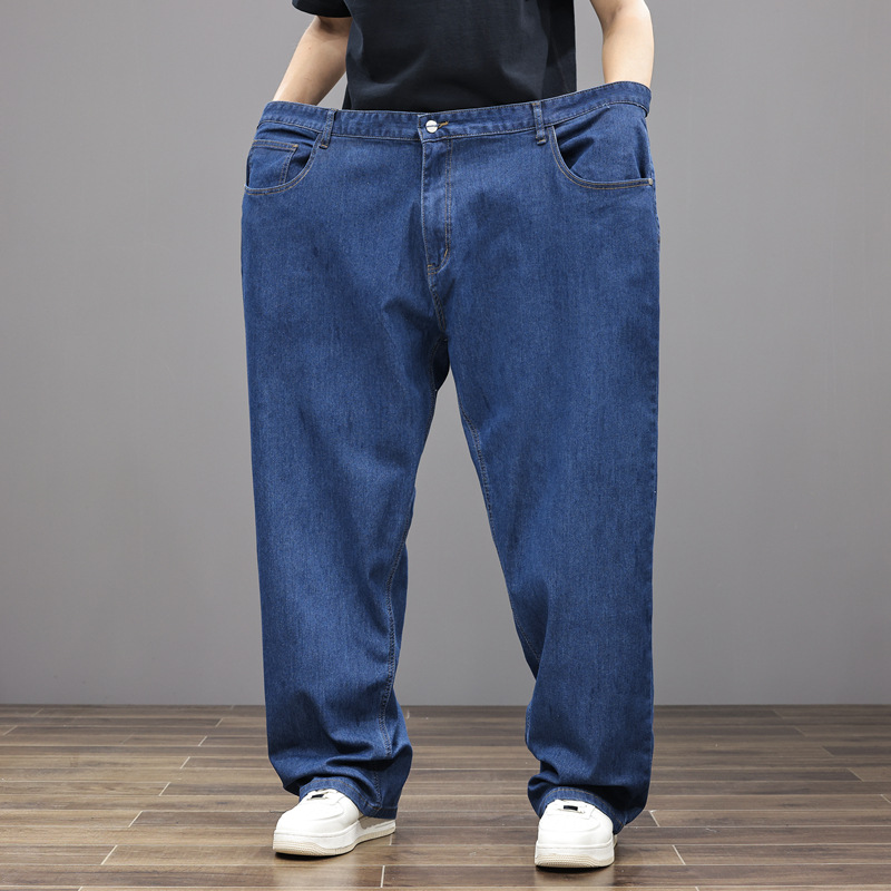 Pantalon en jean baggy surdimensionné bleu foncé