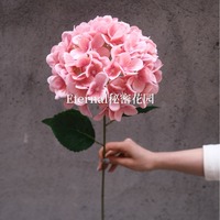 Hydrangea artificielle Bella à tige unique, style sucette, fleurs en soie vertes, style bois, pour allées de mariage, vente en gros