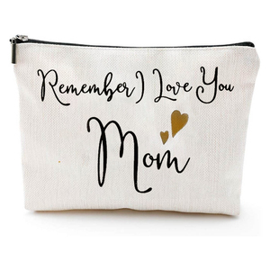 Bolsa de maquillaje con estampado digital simple, bolsa de aseo portátil de viaje con textura de lino de poliéster, regalo perfecto para mamá, <span class=keywords><strong>hermana</strong></span> y amigas - Product Image 3
