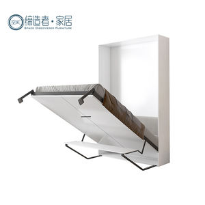 Letto pieghevole invisibile in legno combinazione armadi Multi funzionale armadio scrivania libreria parete Murphy letto con doppia scrivania completa - Product Image 4