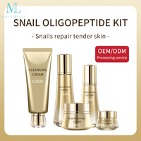 Marque privée Ensemble de soins de la peau oligopeptide d'escargot Fabricant de cosmétiques naturels Produit de soins de la peau réparateur pour le visage