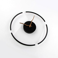 Jam Dinding Analog Quartz 3D Transparan Mewah Minimalis Modern untuk Ruang Tamu