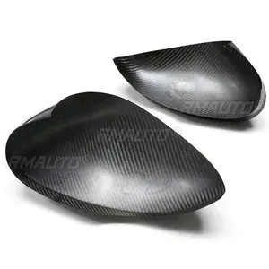 Coques de rétroviseurs latéraux en fibre de carbone pleine, style autocollant, pour Alfa Romeo Giulia Berline 2017-IN - Product Image 5