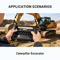 Control Remoto Hidráulico Inalámbrico para Excavadora, Kit de Operación Remota para Maquinaria de Construcción de Terraplenes