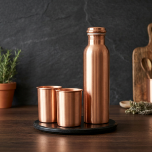 Idées cadeaux : Coffrets de bouteilles d'eau isothermes en cuivre certifiées écologiques, designs personnalisables, qualité supérieure, 500 ml - Product Image 1