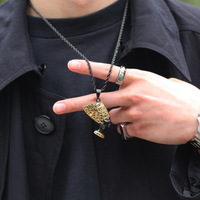 Bijoux Hiphop egypte ancienne collier pendentif cléopâtre en acier inoxydable