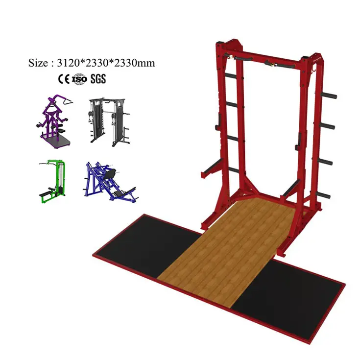 Fitnessruimte Functionele Crosstrainer Machines Fitnessapparatuur Half Rack Gewichtheffen (Met Hefplatform) Fitnessapparatuur