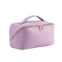 2024 NOUVEAU YCH Trousse de toilette de voyage étanche personnalisée Trousse de maquillage cosmétique en cuir Pochette cosmétique de voyage en cuir
