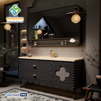 2025 OEM moderne complet meubles de salle de bain ensemble Table bureau armoire évier robinet pour chambre à manger avec cuivre Durable