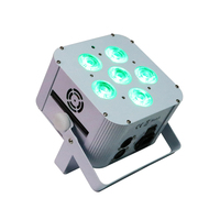 Mini projecteur de scène LED 6x18W 6-en-1 RGBWA+UV, alimenté par batterie, sans fil DMX Wifi IRC, projecteur PAR LED pour mariages, fêtes, DJ, éclairage PAR Can