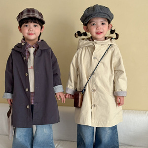 Nouvelle Collection 2026 – Manteau Mi-Long Ample à Capuche pour Bébés et Enfants (Filles et Garçons) – Tendance Printemps-Automne - Product Image 3