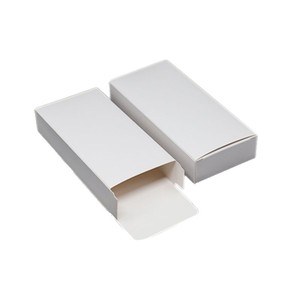 Ultra-mince petite boîte en carton blanc papier couché spot universel plat Double emballage en gros petite boîte <span class=keywords><strong>blanche</strong></span> - Product Image 1