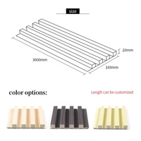 Installation rapide 3d Pvc Grille en bois persiennes solide intérieur cannelé fond décoratif Wpc panneaux muraux