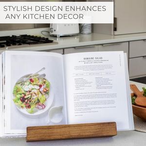 Support de <span class=keywords><strong>livre</strong></span> de cuisine en bois pour votre comptoir de cuisine, support en bois massif qui maintient facilement les livres de cuisine ou les recettes ouverts pour une cuisson pratique - Product Image 4