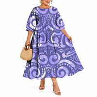 Robe longue décontractée de soirée pour femme, col rond, manches bouffantes, en coton et bambou, écologique, style vintage, vente directe d'usine