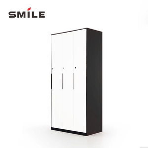 Chnsnile Tủ đựng đồ phòng thay đồ gấp ba tầng bằng thép 2 cửa có thể tháo rời Tủ đựng quần áo văn phòng phong cách cổ điển sức chứa lớn - Product Image 2