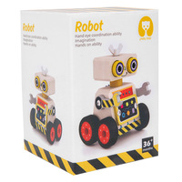 Kit robot de bricolage multifonctionnel pour enfants Jouet voiture robot en bois Jouets d'assemblage Montessori éducatifs pour enfants garçons et filles