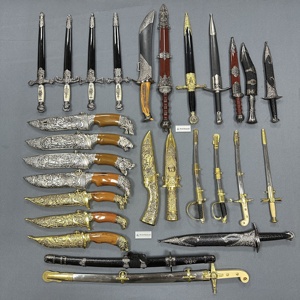Espada <span class=keywords><strong>de</strong></span> Fantasía Hecha a Mano para Cosplay <span class=keywords><strong>de</strong></span> Anime, Cuchillo <span class=keywords><strong>de</strong></span> Manganas Medieval con Borde Opaco para Atrezzo <span class=keywords><strong>de</strong></span> Película, Espada Coleccionable con Funda - Product Image 1