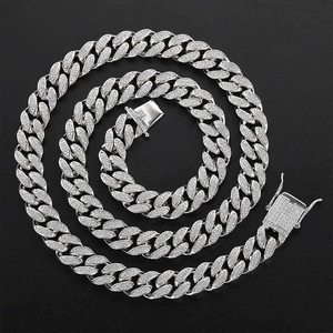 Rappers Hip Hop Trendy Men Customizable Jewelry 925 Sterling Silver Gold Plated Moissanite Cuban Link <b>Necklace</b> Luxury <b>Statement</b> - Product Image 5