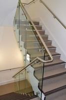 Rampe extérieure en plexiglas, rampe en verre trempé, rampe en verre à tige de haute qualité