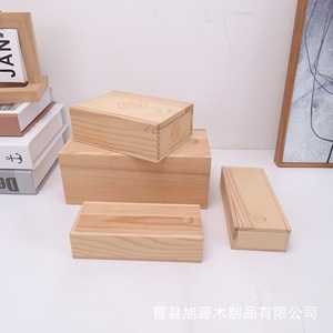 Wooden Tea <b>Box</b> <b>Pine</b> Wood Rectangle Pull Out Lid Handmade Gift Craft Storage <b>Box</b> - Product Image 4