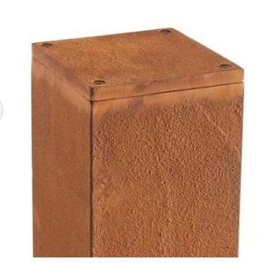 Borne lumineuse extérieure rustique en acier Corten - Product Image 2