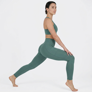 Leggings de Yoga para Mujer, Casuales, de Verano, Cintura Media, de Algodón y Fibra de Bambú, Tejidos, de Secado Rápido, Elásticos, Transpirables, Ecológicos, al por Mayor - Product Image 1